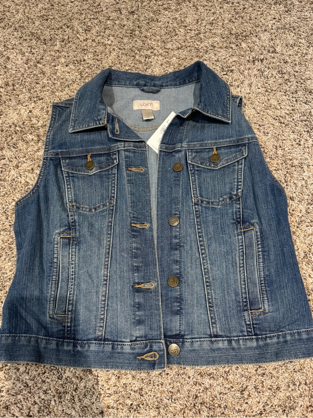 LOFT Classic Denim Vest